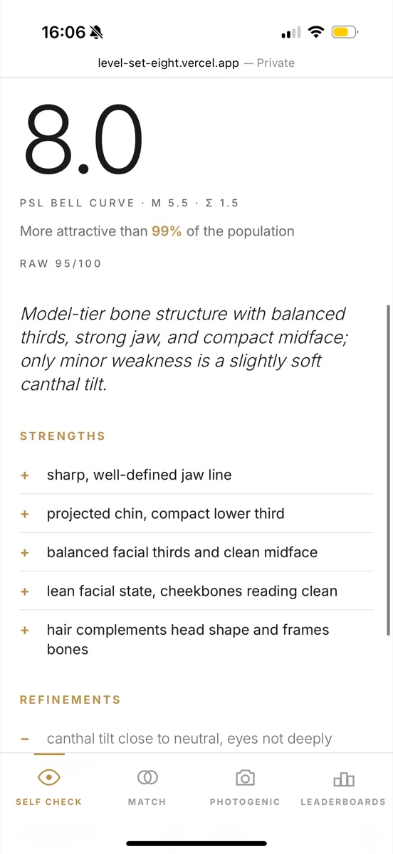 Score result strengths